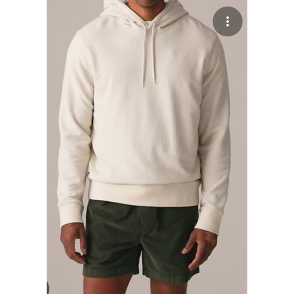 NWT J. Crew Textured Hooded Sweater-Tee Beige M